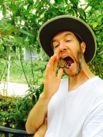 Jeff eating butterflies